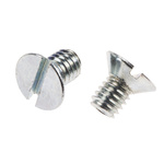 RS PRO Slot Countersunk Steel Machine Screws DIN 963, M4x6mm