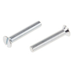 RS PRO Slot Countersunk Steel Machine Screws DIN 963, M5x30mm