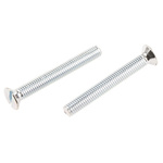 RS PRO Slot Countersunk Steel Machine Screws DIN 963, M5x40mm
