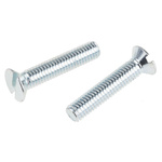 RS PRO Slot Countersunk Steel Machine Screws DIN 963, M6x30mm