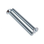 RS PRO Slot Countersunk Steel Machine Screws DIN 963, M5x50mm