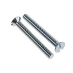 RS PRO Slot Countersunk Steel Machine Screws DIN 963, M6x50mm