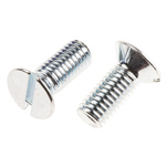 RS PRO Slot Countersunk Steel Machine Screws DIN 963, M8x20mm