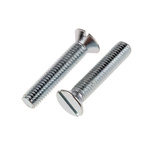 RS PRO Slot Countersunk Steel Machine Screws DIN 963, M8x40mm