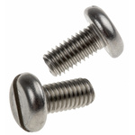 RS PRO Slot Pan A2 304 Stainless Steel Machine Screws DIN 85, M5x10mm