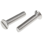 RS PRO Slot Countersunk A2 304 Stainless Steel Machine Screws DIN 963, M8x40mm