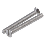 RS PRO Slot Countersunk A4 316 Stainless Steel Machine Screws DIN 963, M5x50mm