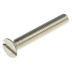 RS PRO Slot Countersunk A4 316 Stainless Steel Machine Screws DIN 963, M5x40mm