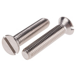 RS PRO Slot Countersunk A4 316 Stainless Steel Machine Screws DIN 963, M8x40mm