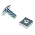 Bright Zinc Plated Steel Roofing Bolt, M6 x 12mm