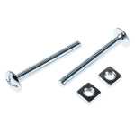 Bright Zinc Plated Steel Roofing Bolt, M6 x 50mm