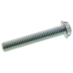 System Zero Zinc Plated Flange Button Steel Tamper Proof Security Screw, M5 x 30mm