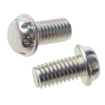 System Zero Zinc Plated Flange Button Steel Tamper Proof Security Screw, M3 x 6mm