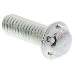 System Zero Zinc Plated Flange Button Steel Tamper Proof Security Screw, M4 x 12mm