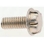 System Zero Zinc Plated Flange Button Steel Tamper Proof Security Screw, M6 x 25mm