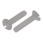 RS PRO Slot Countersunk Nylon Machine Screws DIN 963, M2.5x12mm