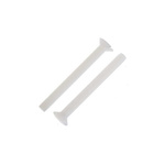 RS PRO Slot Countersunk Nylon Machine Screws DIN 963, M3x30mm