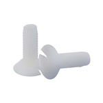 RS PRO Slot Countersunk Nylon Machine Screws DIN 963, M4x12mm
