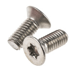 RS PRO Plain Countersunk Stainless Steel Tamper Proof Security Screw, M5 x 12mm