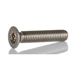 RS PRO Plain Countersunk Stainless Steel Tamper Proof Security Screw, M5 x 25mm