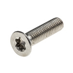 RS PRO Plain Countersunk Stainless Steel Tamper Proof Security Screw, M6 x 25mm