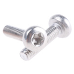 RS PRO Plain Pan Stainless Steel Torx Screw, M3