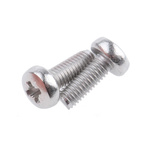 RS PRO Pozidriv Pan A2 304 Stainless Steel Machine Screw DIN 7985, M3x8mmx0.314in