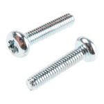 RS PRO Passivated, Zinc Plated Pan Steel Tamper Proof Security Screw