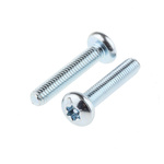 RS PRO Bright Zinc Plated Pan Steel Tamper Proof Security Screw, M5 x 25mm