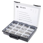 RS PRO Stainless Steel 1250 Piece Pozidriv, Slot Drive Screw/Bolt Kit