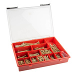 RS PRO Steel 845 Piece Pozisquare Drive Screw/Bolt Kit