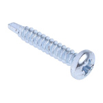 RS PRO Bright Zinc Plated Steel Self Drilling Screw No. 8 x 1in Long x 25mm Long