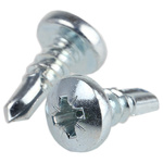 RS PRO Bright Zinc Plated Steel Self Drilling Screw No. 10 x 1/2in Long x 13mm Long