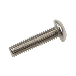 RS PRO Plain Button Stainless Steel Tamper Proof Security Screw, M3 x 12mm