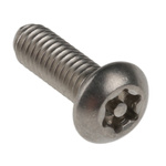 RS PRO Plain Button Stainless Steel Tamper Proof Security Screw, M4 x 12mm