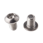 RS PRO Plain Button Stainless Steel Tamper Proof Security Screw, M4 x 6mm