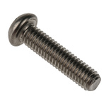 RS PRO Plain Button Stainless Steel Tamper Proof Security Screw, M6 x 25mm