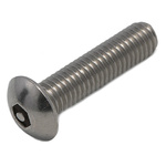 RS PRO Plain Button Stainless Steel Tamper Proof Security Screw, M5 x 20mm