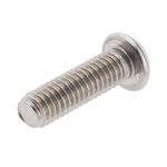 RS PRO Plain Button Stainless Steel Tamper Proof Security Screw, M6 x 20mm