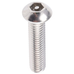 RS PRO Plain Button Stainless Steel Tamper Proof Security Screw, M6 x 25mm