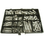 RS PRO Stainless Steel 390 Piece Hex Drive Screw/Bolt & Nut Kit