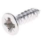 RS PRO Plain Stainless Steel Countersunk Head Self Tapping Screw, N°6 x 1/2in Long 13mm Long