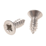 RS PRO Plain Stainless Steel Countersunk Head Self Tapping Screw, N°8 x 1/2in Long 13mm Long