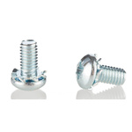 RS PRO M3 x 6 mmmm Zinc Plated Steel Pan Head Sems Screw, External Tooth Washer