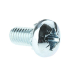 RS PRO M6 x 12 mmmm Zinc Plated Steel Pan Head Sems Screw, External Tooth Washer