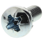 RS PRO M6 x 16 mmmm Zinc Plated Steel Pan Head Sems Screw, External Tooth Washer