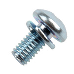 RS PRO M3 x 6 mmmm Zinc Plated Steel Pan Head Sems Screw, Spring Washer