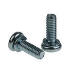 RS PRO M4 x 12 mmmm Zinc Plated Steel Pan Head Sems Screw, Spring Washer