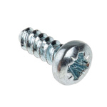 RS PRO Bright Zinc Plated, Clear Passivated Steel Pan Head Thread Forming Screw, N°6 x 9mm Long