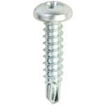 RS PRO Zinc Steel Self Drilling Screw x 3/4in Long